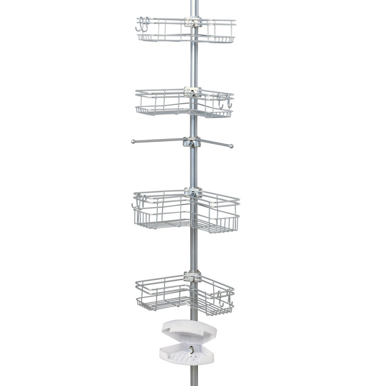 Rebrilliant Stigall Tension Pole Shower Caddy & Reviews Wayfair